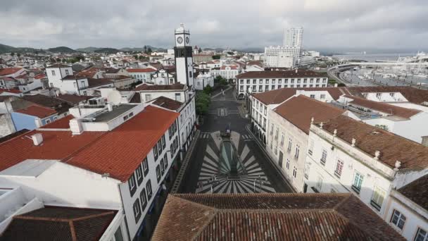 Marina-Ponta Delgada, Portugália — Stock videók