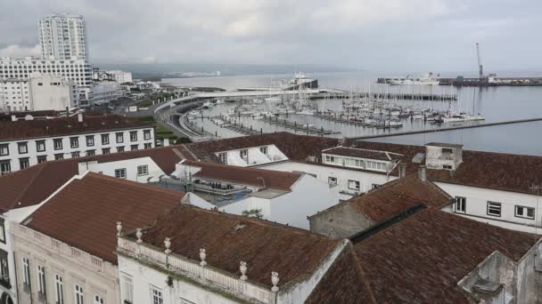 Marina von Ponta Delgada, Portugal — Stockvideo