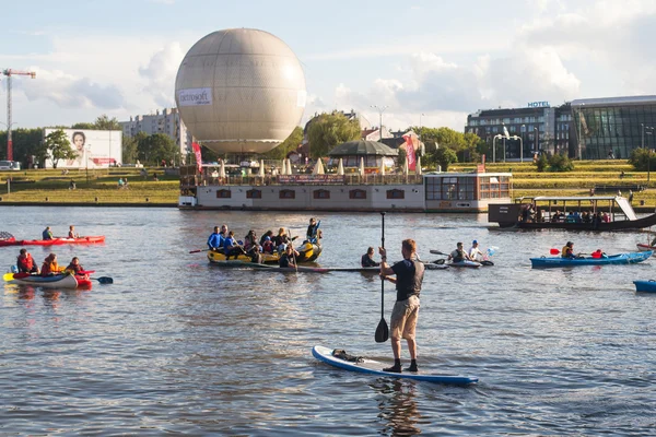 Participants during Water Critical Mass — Stockfoto