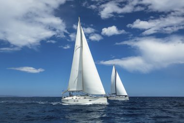 Sailing at Aegean Sea in Greece