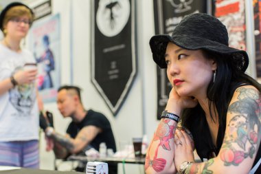 Unidentified participants at International Tattoo Convention