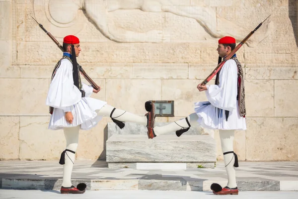 Soldados griegos Evzones — Foto de Stock