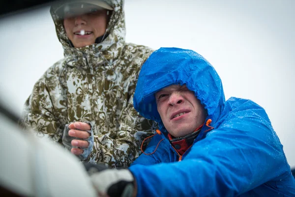 Zeilers deelnemen aan zeilregatta — Stockfoto