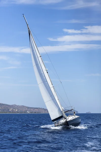 Boat competitor of sailing regatta — Stock Photo, Image