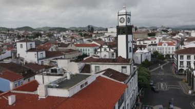 Ponta Delgada merkezinin Üstten Görünüm