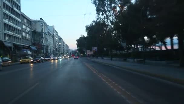 Driving on streets at Athens — Stock Video