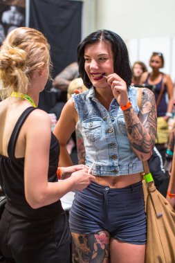 Unidentified participants at International Tattoo Convention