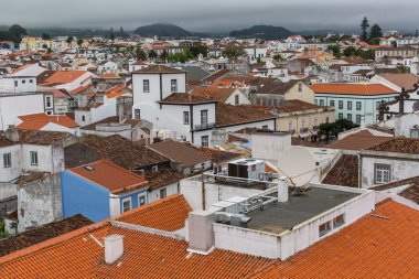 Üstten Görünüm Ponta Delgada Merkezi