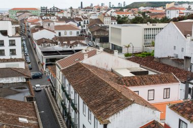Üstten Görünüm Ponta Delgada Merkezi
