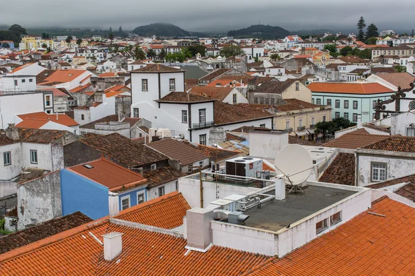 Widok z góry w centrum Ponta Delgada — Zdjęcie stockowe
