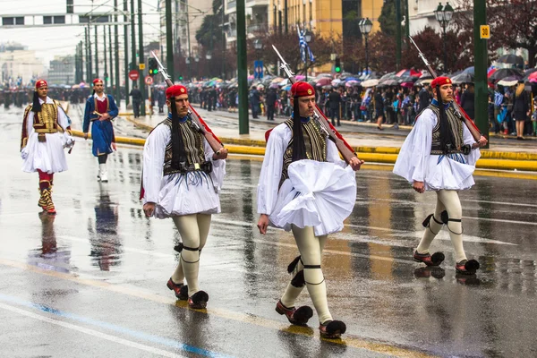 Soldados gregos Evzones — Fotografia de Stock