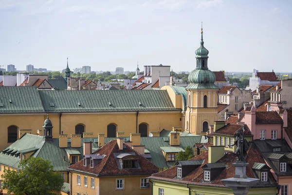 Top view of historic center of Warsaw — Stockfoto