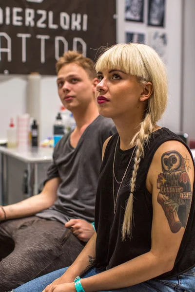 Unidentified participants at International Tattoo Convention — Stock Photo, Image