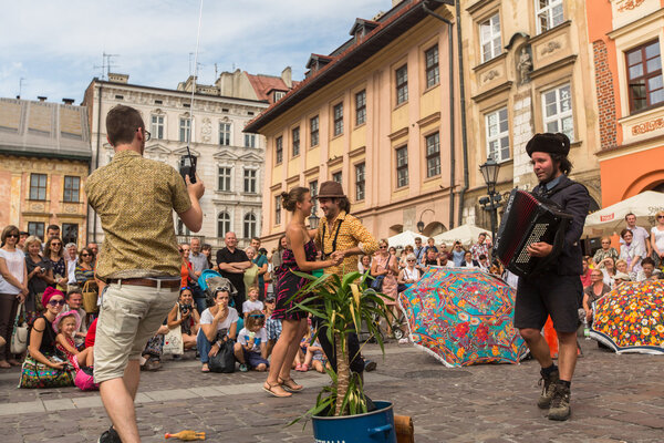 Participants at International Festival of Street Theatres