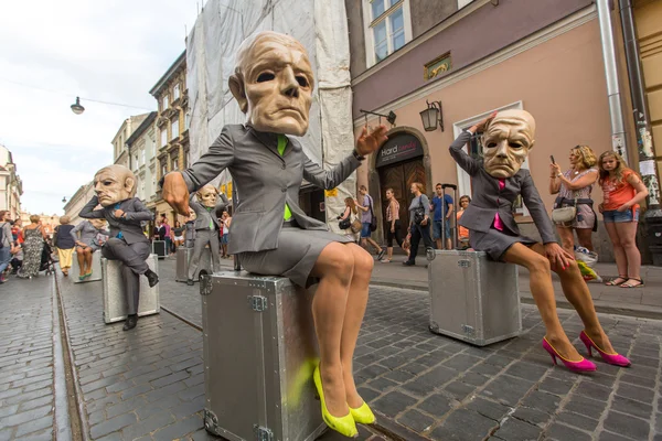 Participants at International Festival of Street Theatres — Stock Photo, Image