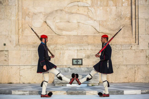 Soldati greci Evzone — Foto Stock