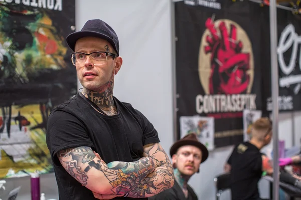 Unidentified participants at International Tattoo Convention — Stok fotoğraf