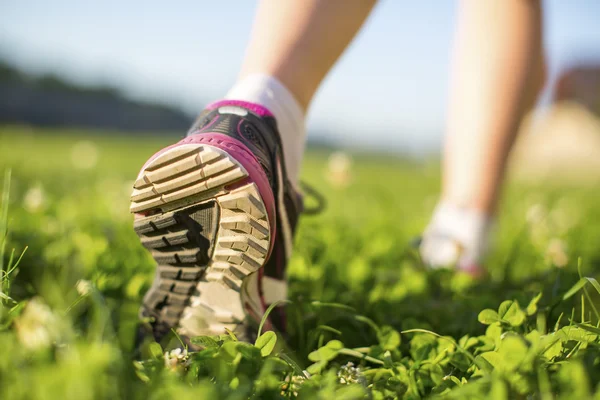 Laufschuh mit Nahaufnahme — Stockfoto