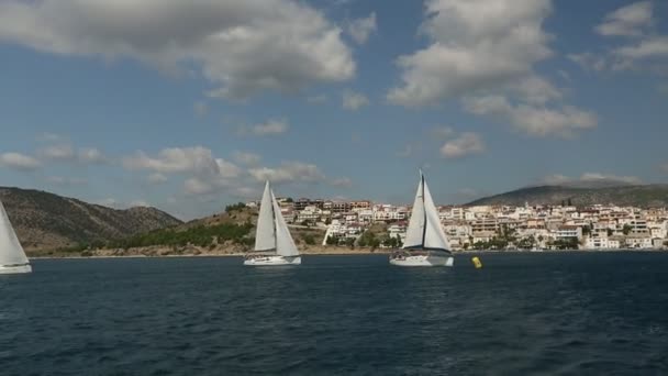 Regata de vela 12 Ellada Otoño — Vídeo de stock