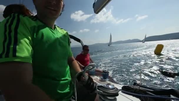 Sailing regatta 12th Ellada Autumn — Stock Video