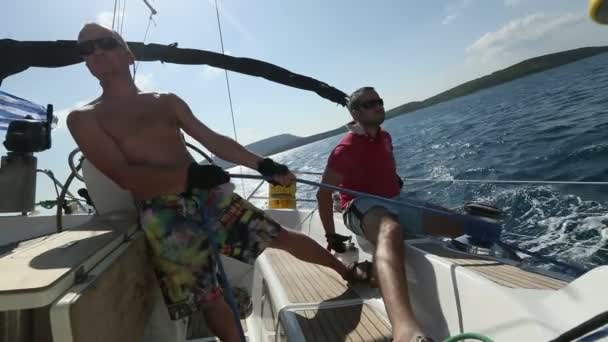 Segling regatta 12 Ellada hösten — Stockvideo