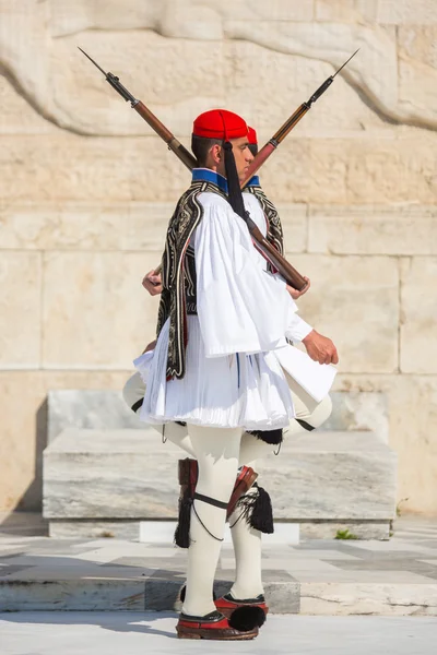 Greek soldiers Evzones — Stock Photo, Image