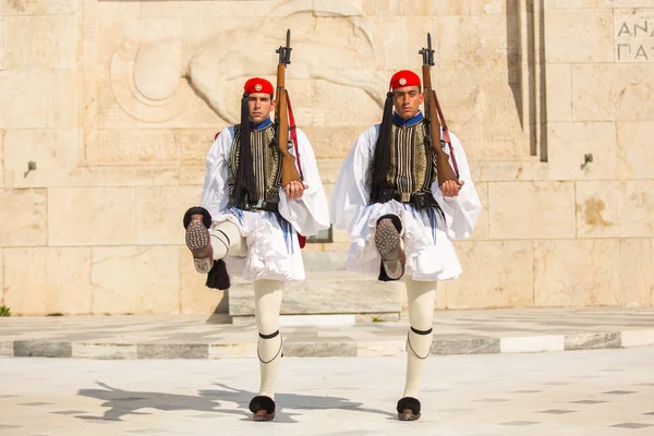 Greek soldiers Evzones — Stock Photo, Image