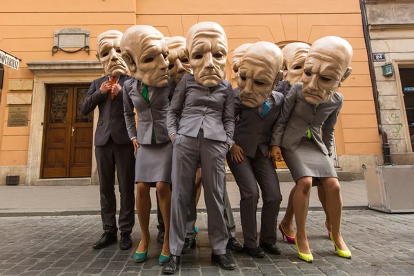 Participants at International Festival of Street Theatres — Stock Photo, Image