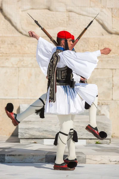 Yunan askerleri Evzones — Stok fotoğraf