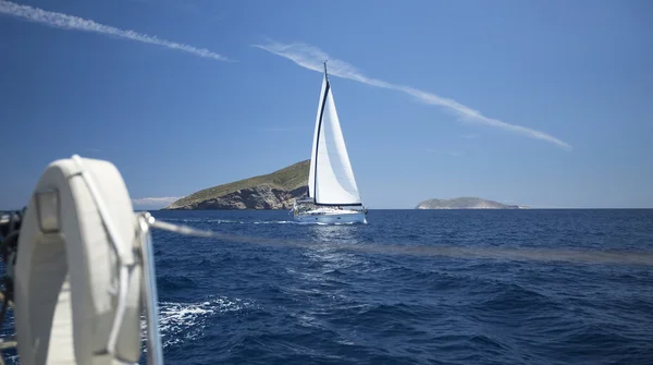 Boats in sailing regatta — Stock Photo, Image