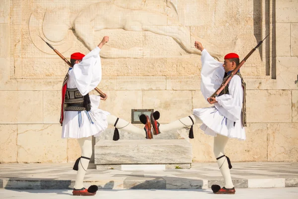 Greek soldiers Evzones — Stock Photo, Image