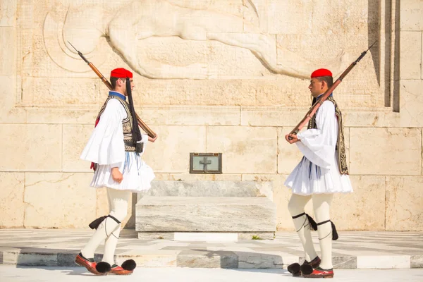 Yunan askerleri Evzones — Stok fotoğraf