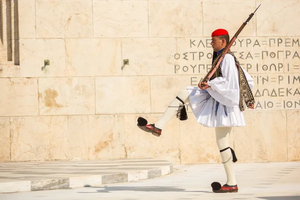 Greek soldier Evzones — Stock Photo, Image