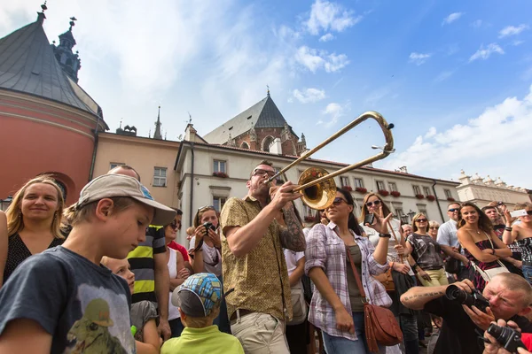 Participants at International Festival of Street Theatres — Stock Photo, Image