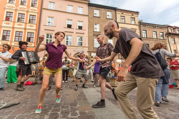 Participants at International Festival of Street Theatres — Stock Photo, Image