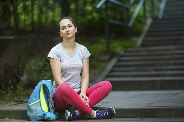 Young cute sporty girl — Stock Photo, Image