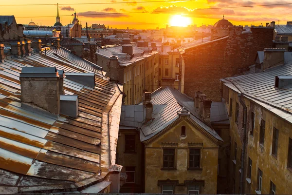 옥상 St. Petersburg의 역사적인 센터의 — 스톡 사진