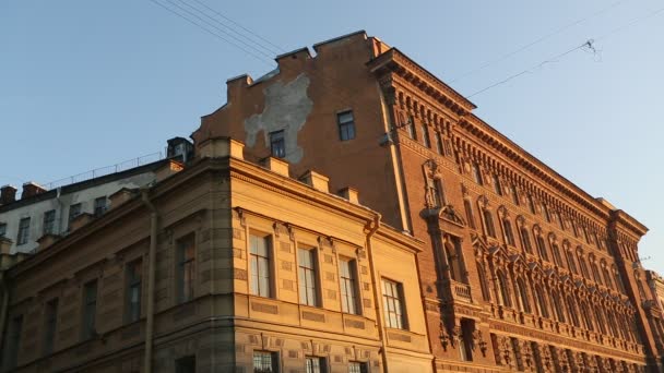 Architektura evropské části Petrohradu — Stock video