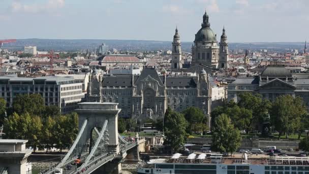 Budapeste skyline cidade — Vídeo de Stock