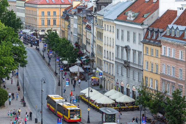 Straat Warschau oude stad — Stockfoto