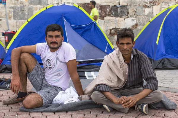 Refugiados não identificados em Kos — Fotografia de Stock