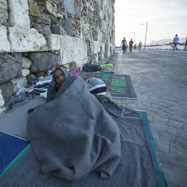 Refugiado no identificado en Kos — Foto de Stock