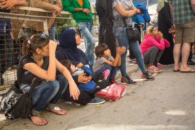 Unidentified refugees in Kos,Greece