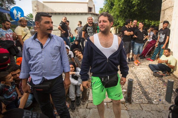 Unidentified refugees men