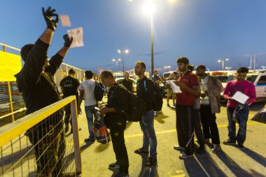 Unidentified refugees In Kos,Greece