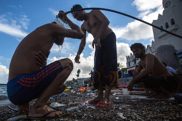 Unidentified refugees in Kos,Greece — 스톡 사진