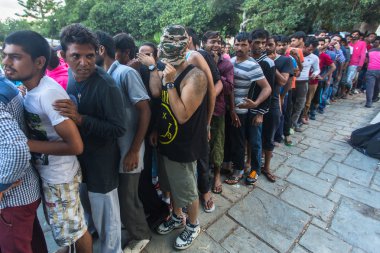 Unidentified refugees in Kos,Greece