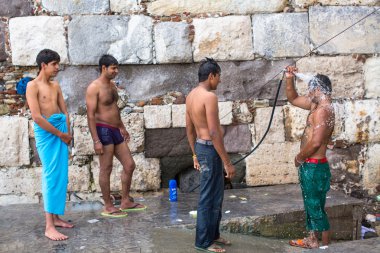 Unidentified refugees in Kos,Greece