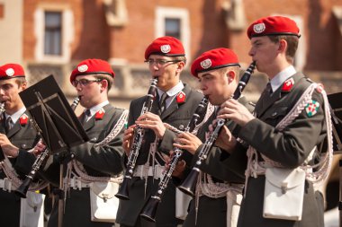 Military orchestra , Constitution Day in Krakow