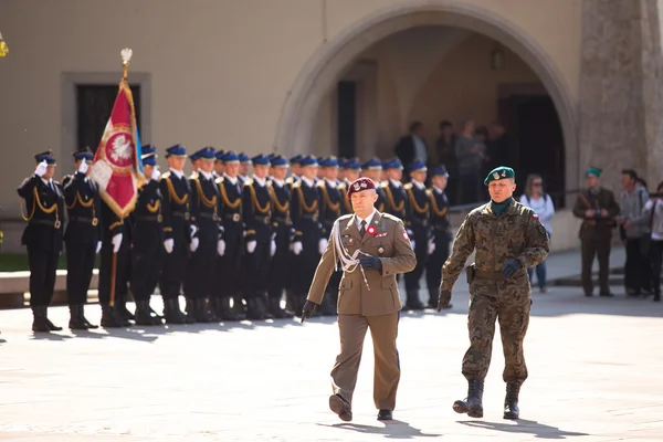 Participants annual of Constitution Day in Poland — Stock Photo, Image